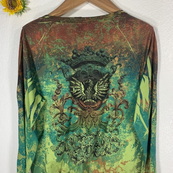 Lane Bryant Sublimation Graphic Gemmed Top Plus Size 18-20 Women’s - Picture 6 of 11